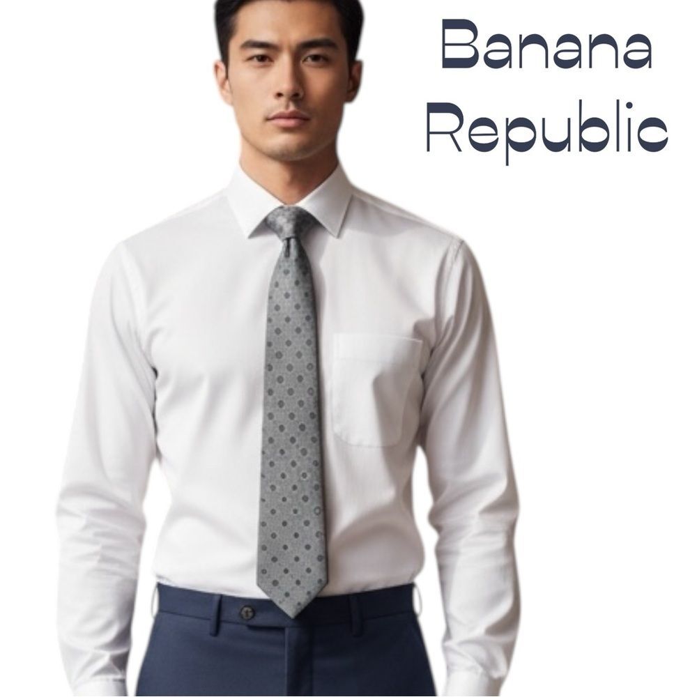 Banana Republic Silver Gray Necktie NWT
